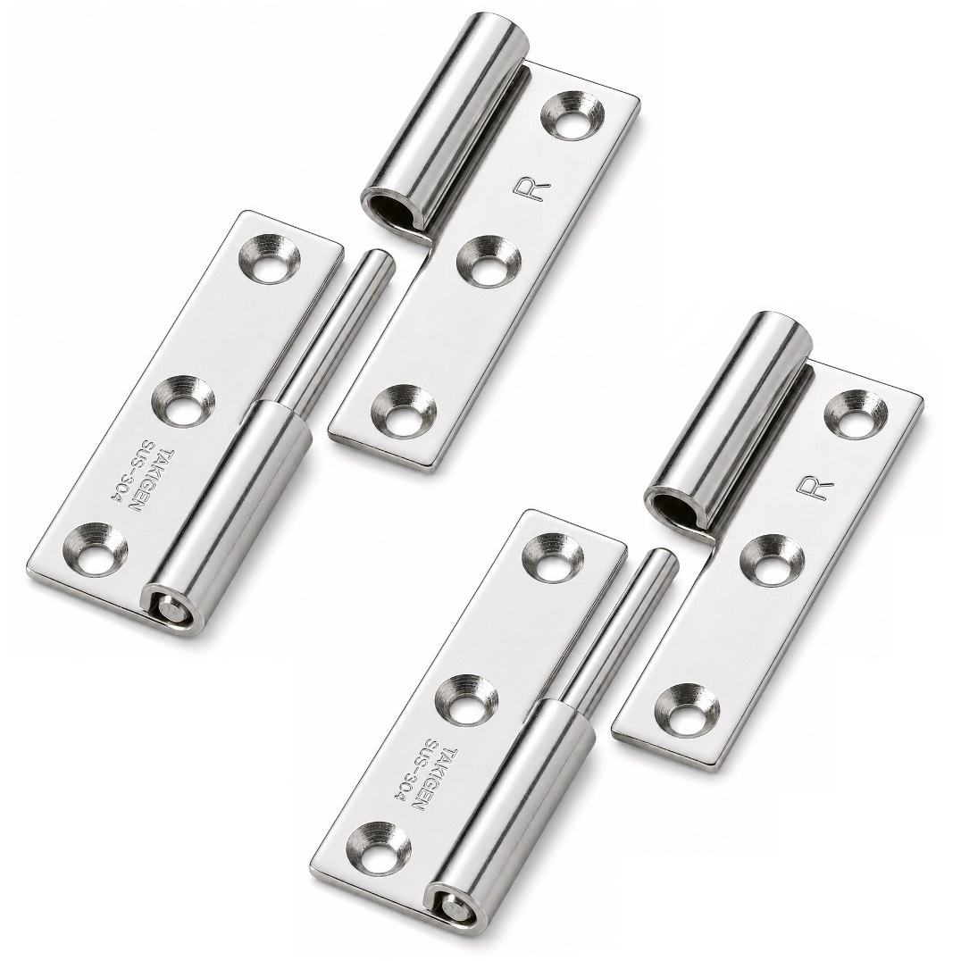 2 stykker højkvalitets plakathængsel, B-1004-3-R, højde: 50 mm, fra TAKIGEN, lasteevne: 7 kg (16 lbs), version: højre. Produktbillede