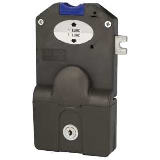 Betalingsmøntlås med møntbeholder til 1 euromønt, design: højrelukning, 14.60.249-1.
