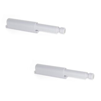 2 stk. elegant snaplås, overflade: grå, 62 mm (2-7/16"), version: ikke-magnetisk, 2033821. Robust push-to-open-lukning til møbellåger, skabslåger, klapper og meget mere, fra EMUCA