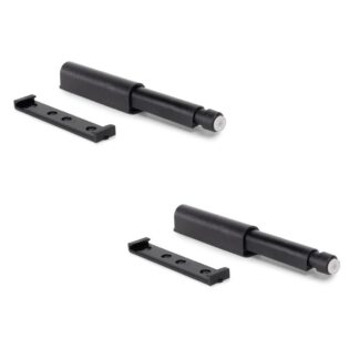 2 stk. elegant snaplås, overflade: sort, 62 mm (2-7/16"), version: ikke-magnetisk, 2033817. Robust dørlås til møbeldøre, skabslåger, klapper og meget mere, fra EMUCA