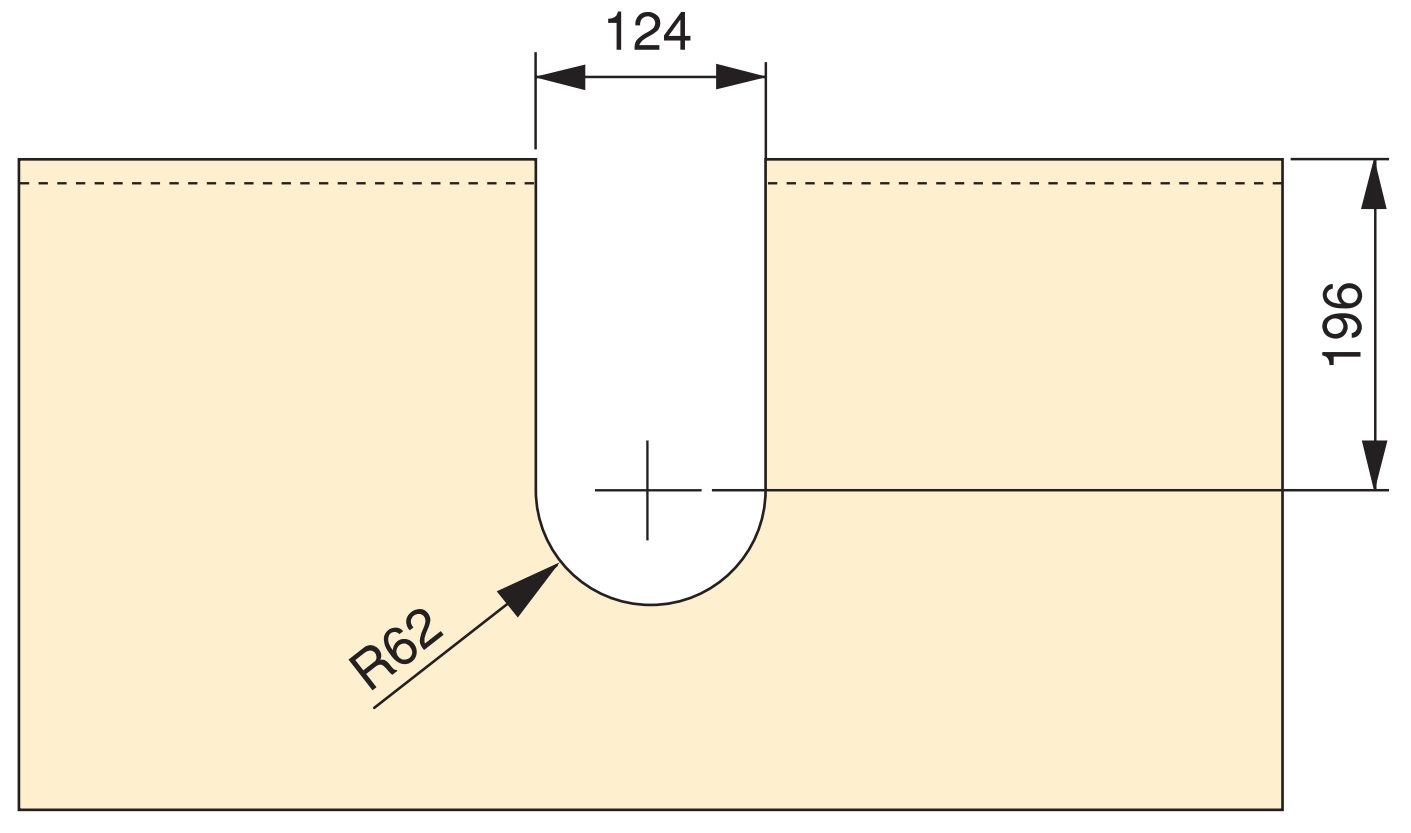 Buet sifonudskæring, lavet af plast, overflade: hvid, 3044415. sifonbeskyttelse til vaskeskab, køkkenskab, badeværelsesskab, sifon, afløb og meget mere, af EMUCA - Billede 3
