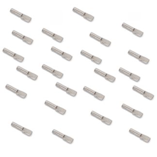 20 stk. højkvalitets spandhyldestøtter, lavet af stål, overflade: forniklet, 8049707. hyldestøtter til række huller, hylder, hylder, skabshylder, hylder og meget mere, fra EMUCA