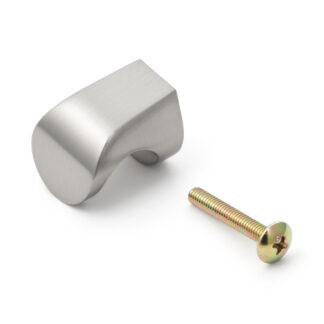 Højkvalitets zinklegering møbelknophåndtag, finish: hvid bronze, satin mat, 21 mm (0,9") MKZ-21WB. Håndtagsknap i zinklegering til skuffe, møbellåge, køkkenskab, kontorskab og meget mere, fra Sugatsune/LAMP® (Japan)