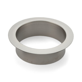 Afdækning af høj kvalitet til affaldsspand, ringformet, Ø136 mm, til montering i bordplade. Gennemkast til affaldsbeholder af massivt rustfrit stål fra Sugatsune / LAMP® (Japan) - Rustfrit stål, mat