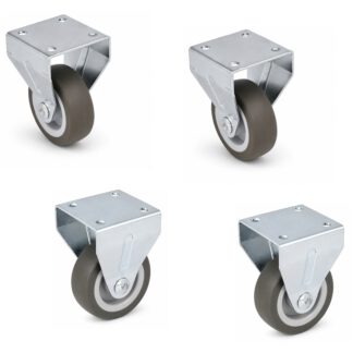 4 stykker robust møbelstøb, 08.12.150-1, diameter: ⌀50 mm, fra SISO, bæreevne: 120 kg (265 lbs). Produktbillede