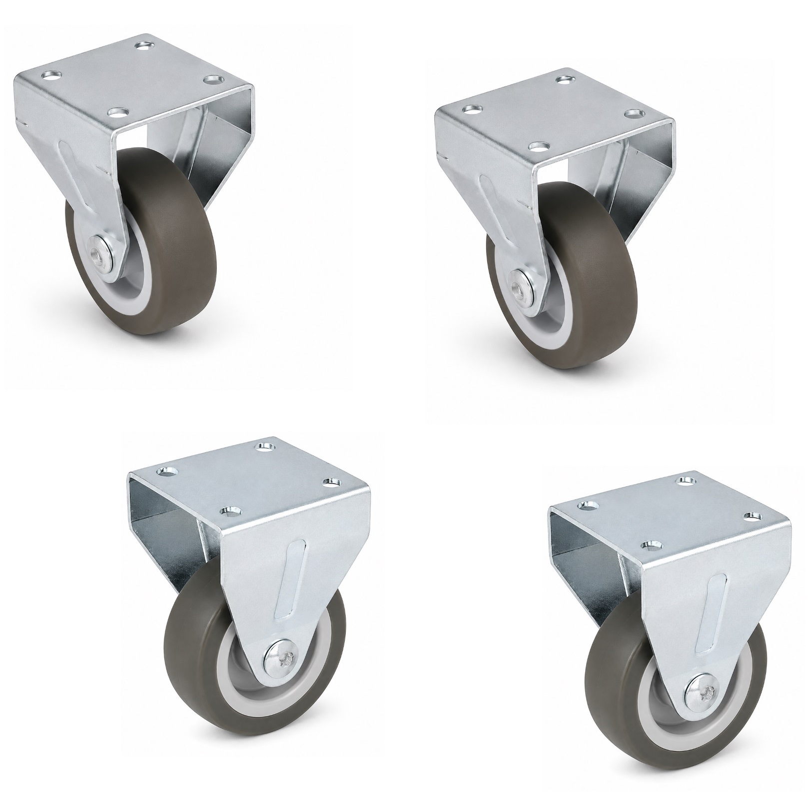 4 stykker robust møbelstøb, 08.12.150-1, diameter: ⌀50 mm, fra SISO, bæreevne: 120 kg (265 lbs). Produktbillede