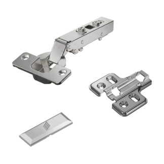Rustfrit stål pot-hængsel, støtte: fuldt understøttet, 9289590, af Hettich, design: monteringsplade med 2 mm afstand. Produktbillede