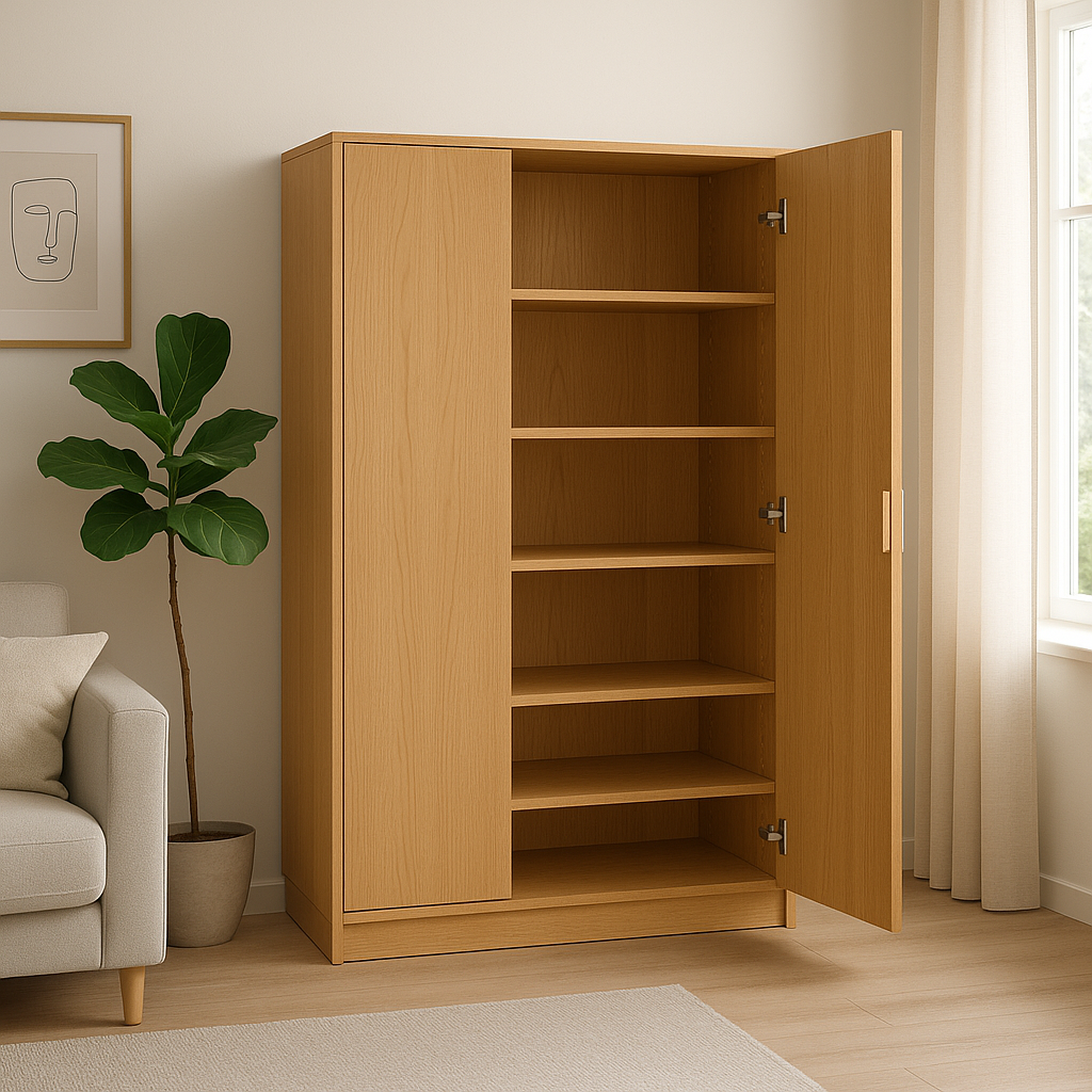 20 stykker selvklæbende borehulsdæksel, lavet af plast, overflade: birketræ farve, 13 mm (33/64"), 5128930. skruehulsdæksel til møbler, skab, bord, seng og meget mere, af EMUCA - Billede 2