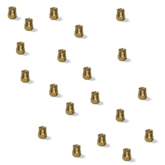 20 stk. ekspansionsbøsning af høj kvalitet med indvendigt gevind M4 til træ, lavet af messing, 7,5 mm (19/64"), 9003402. Praktisk ekspansionsgevindindsats til trædele, møbelsamlinger og meget mere, fra EMUCA