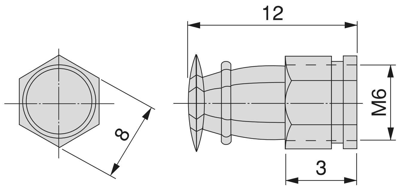 20 stk. ekspansionsbøsning af høj kvalitet med indvendigt gevind M6 til træ, lavet af messing, 12 mm (15/32"), 8008202. Praktisk løftetrådindsats til trædele, møbelsamlinger og meget mere, fra EMUCA - Billede 2