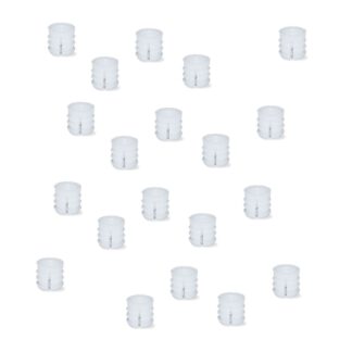 20 stk. ekspansionsbøsning af høj kvalitet med indvendigt gevind M6, fremstillet af nylon (PA), 10 mm (25/64"), 9007920. Praktisk ekspansionsgevindindsats til trædele, møbelforbindelser, elektronikhuse og meget mere, fra EMUCA