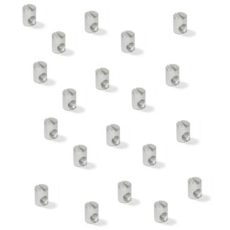 20 stk. robust krydsdyvel med M6-gevind, lavet af stål, 14 mm (35/64"), 6170105. Praktisk krydsgevindmøtrik til møbelmontering, hyldekonstruktion, sengetilslutning, skabskonstruktion og meget mere, fra EMUCA