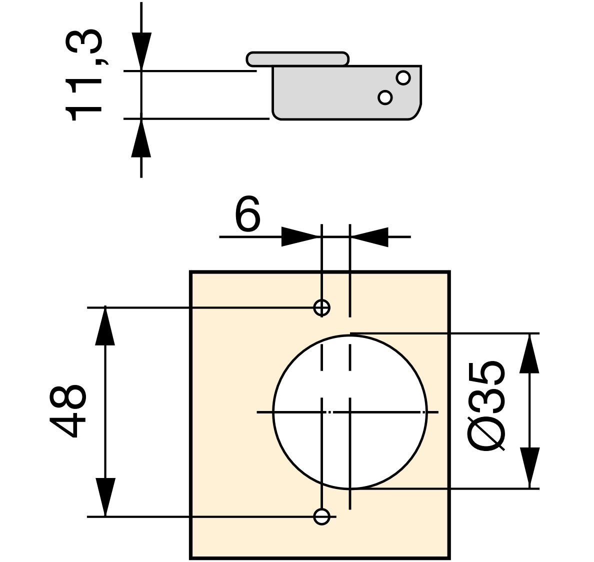 Kophængsel, soft-close, clip-on montering, 3D justerbar, inkl. monteringsplade, overflade: sort nikkel, version: overflademonteret, 1040052. grydehængsel til møbler, skabe og meget mere, af EMUCA - Billede 2