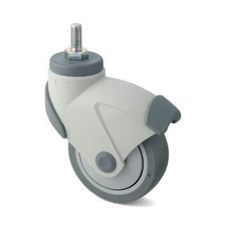 Castor med dobbelt bremsesystem, med gevindbolt EX-100N12, af Sugatsune / LAMP (Japan)