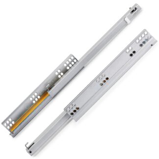 Gulvskinner, bæreevne: 25 kg (56 lbs), 350 mm (13-25/32"), version: delvis udtræk med soft-close, 3019205. Gulvudtræk af høj kvalitet til træskuffer, træskuffer, træhylder og meget mere, fra EMUCA