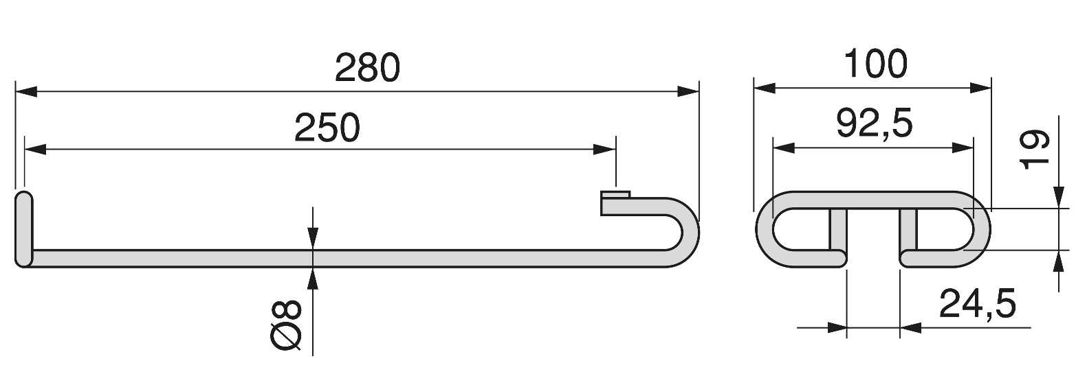Vinglasholder af høj kvalitet, lavet af stål, overflade: forkromet, 280 mm (11-1/32"), 8930011. Praktisk glasbøjle til vinglas, champagneglas, cocktailglas, cognacglas, bægre og meget mere, fra EMUCA - Billede 4