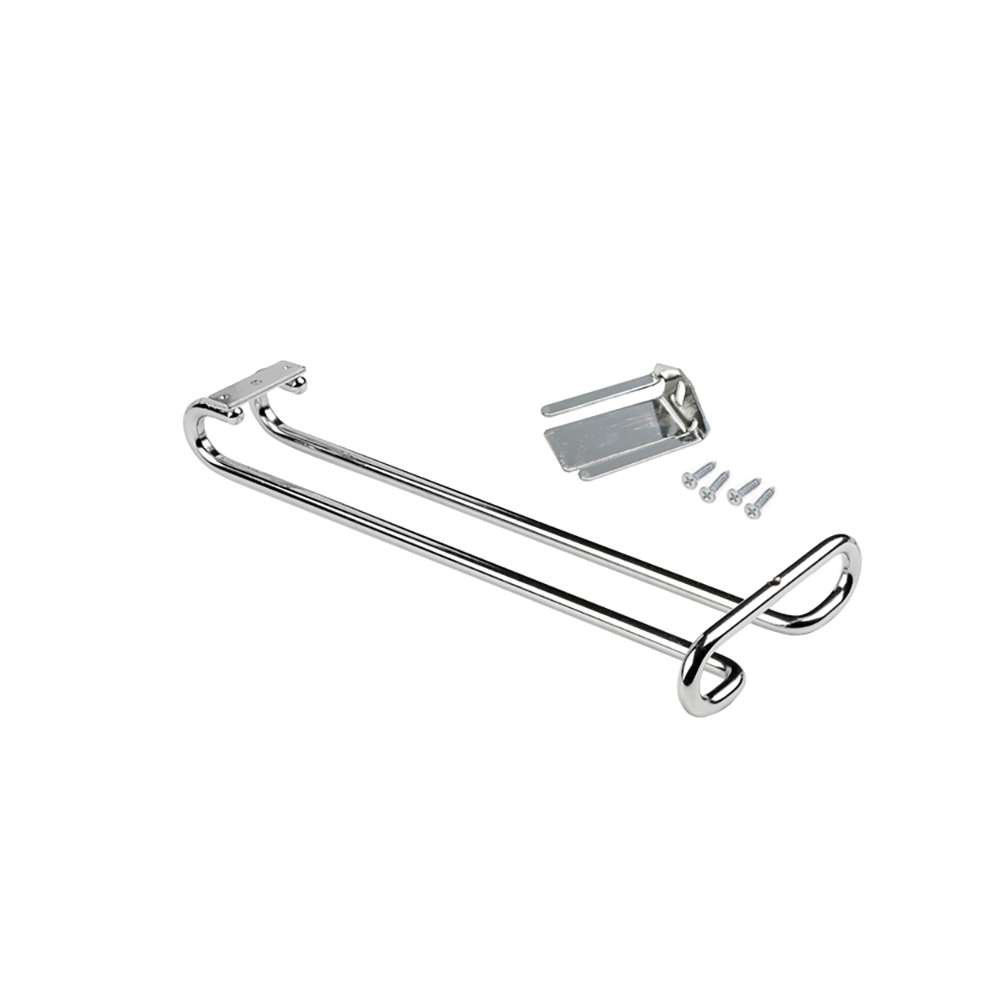 Vinglasholder af høj kvalitet, lavet af stål, overflade: forkromet, 280 mm (11-1/32"), 8930011. Praktisk glasbøjle til vinglas, champagneglas, cocktailglas, cognacglas, bægre og meget mere, fra EMUCA